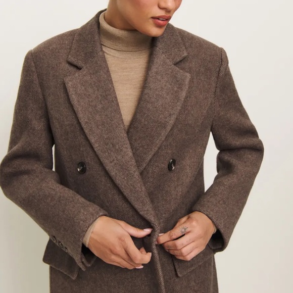 Reformation Lucas Coat Brown - Size S - Picture 2 of 7